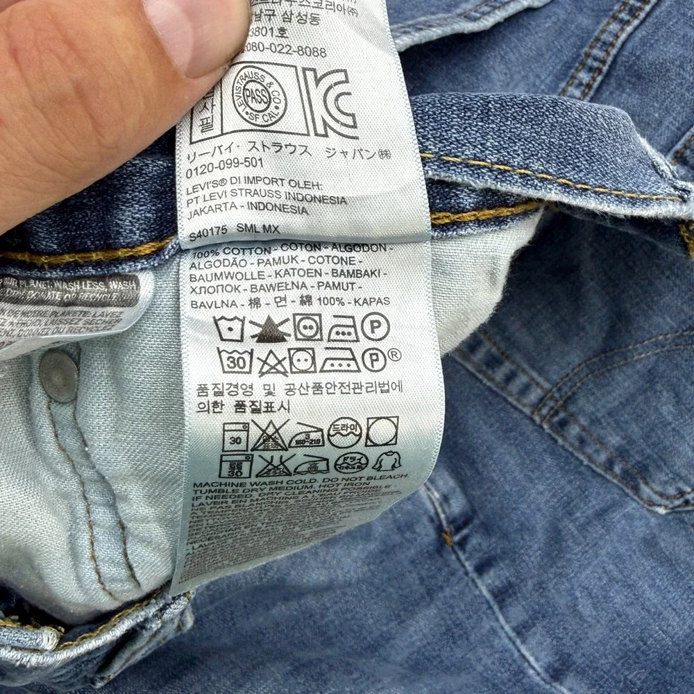 Levi's 502 Regular Taper Jeans Mens 36x34 Blue Denim Medium Wash Straight Casual
